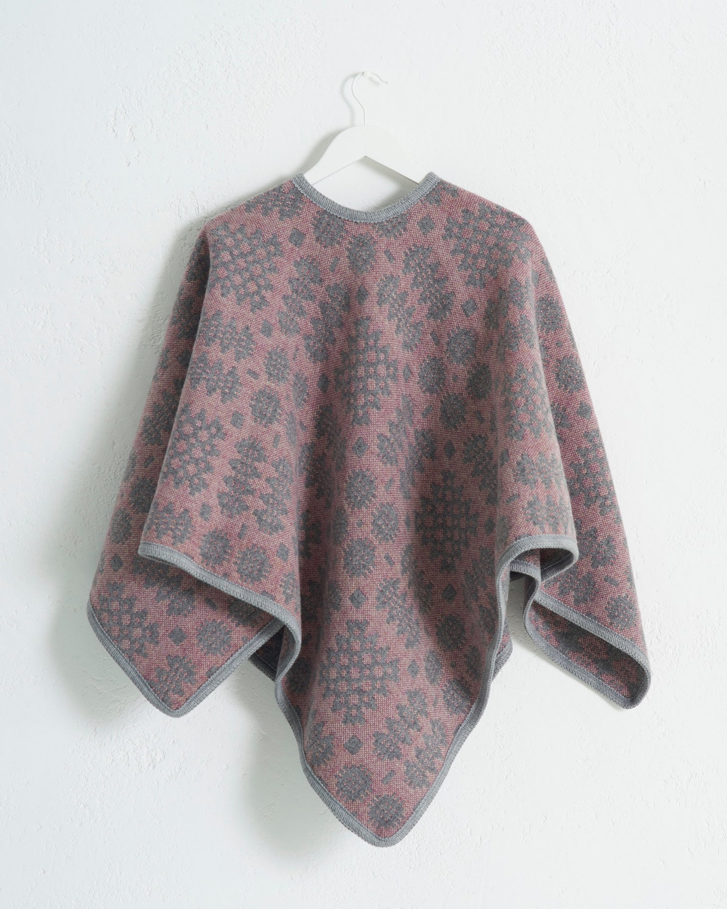 Vintage Berry & Grey - Adult Poncho