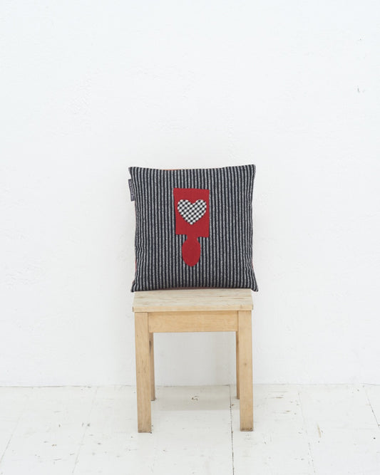 Patchwork Lovespoon Cushion - stripe