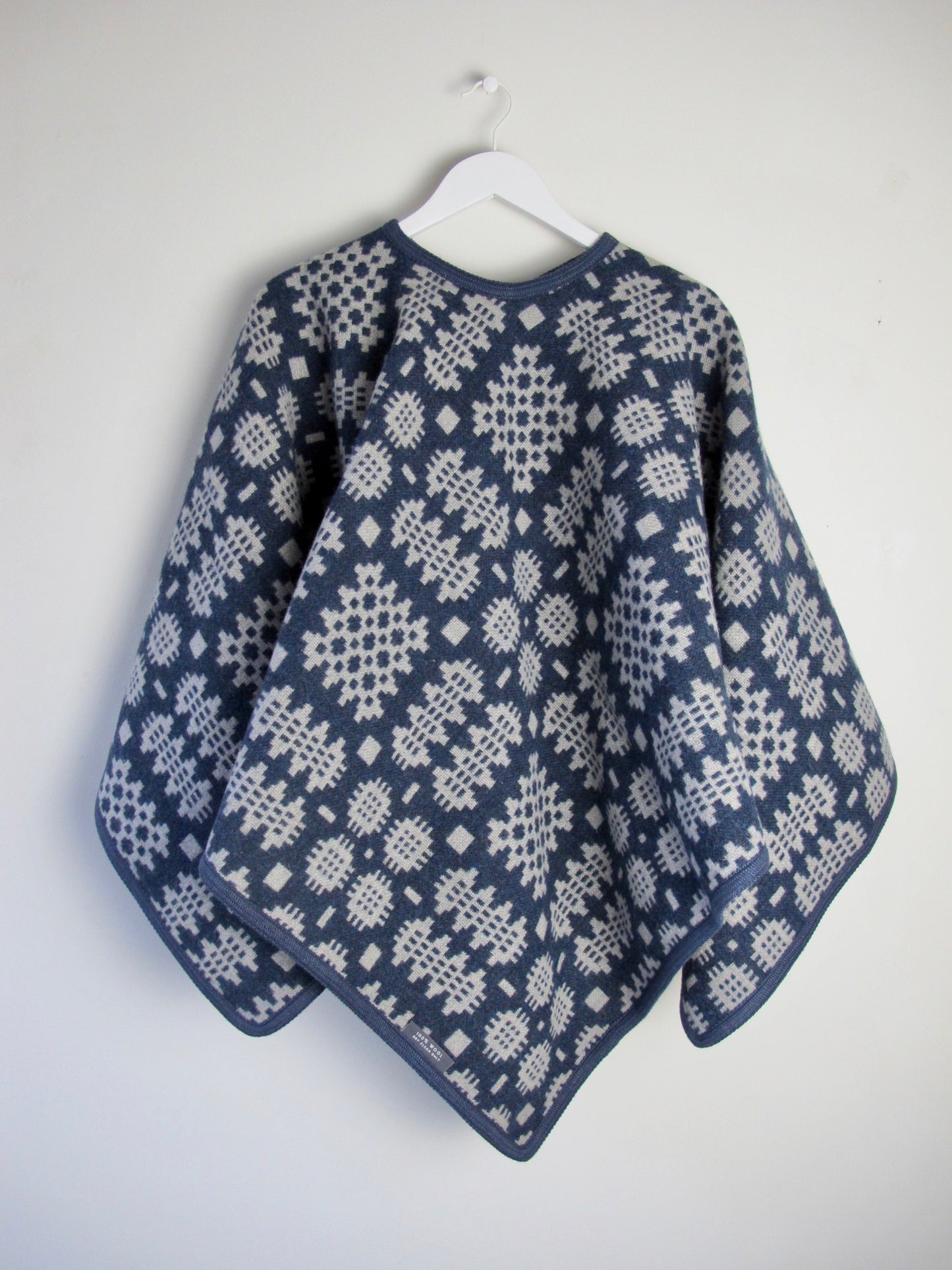 Indigo Blue & Stone Grey - Adult Poncho