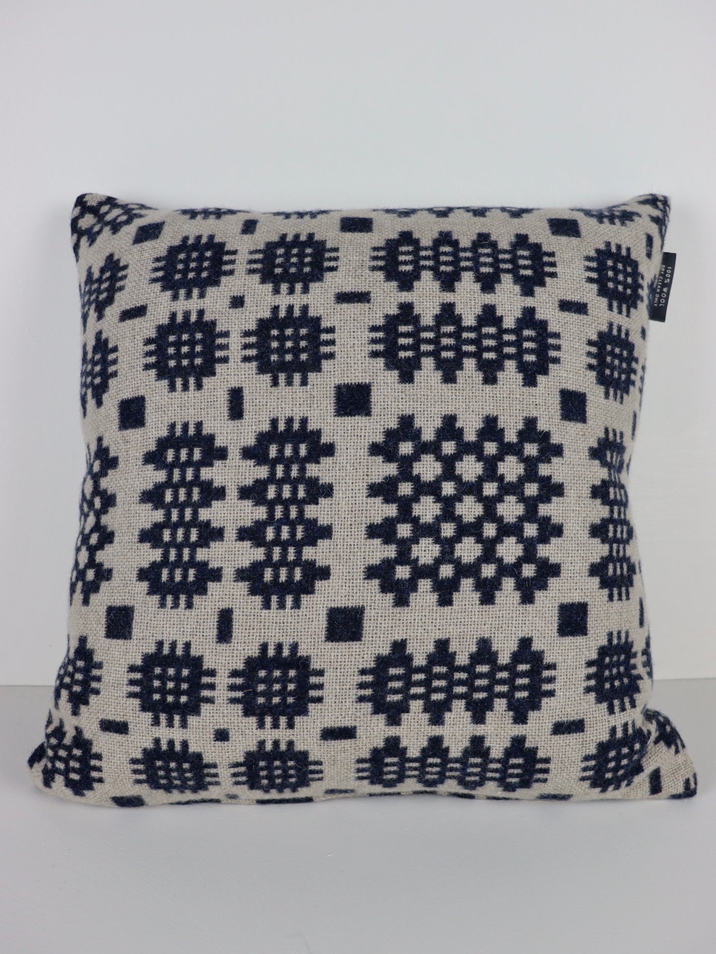 Indigo & Oat Tapestry Cushion - 18"