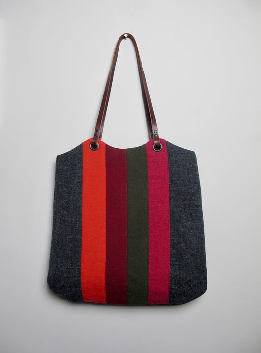 Blockwork Tote Bag - old school graphite II