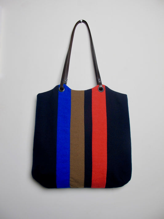 Blockwork Tote Bag - old school navy II