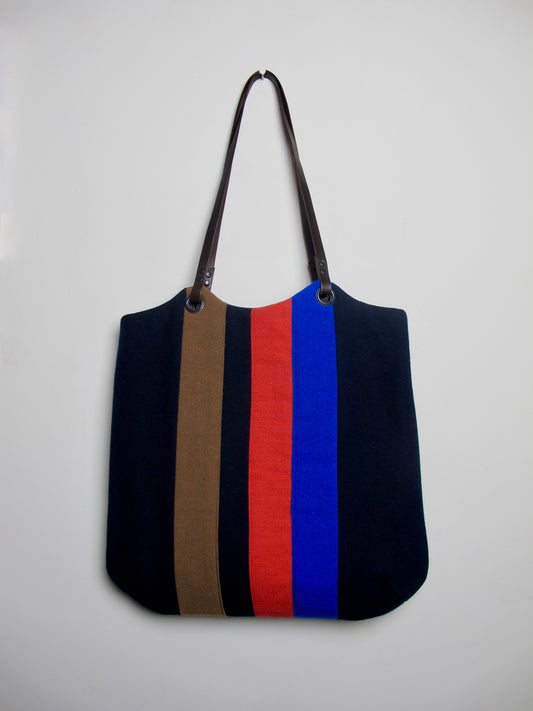Blockwork Tote Bag - old school navy I