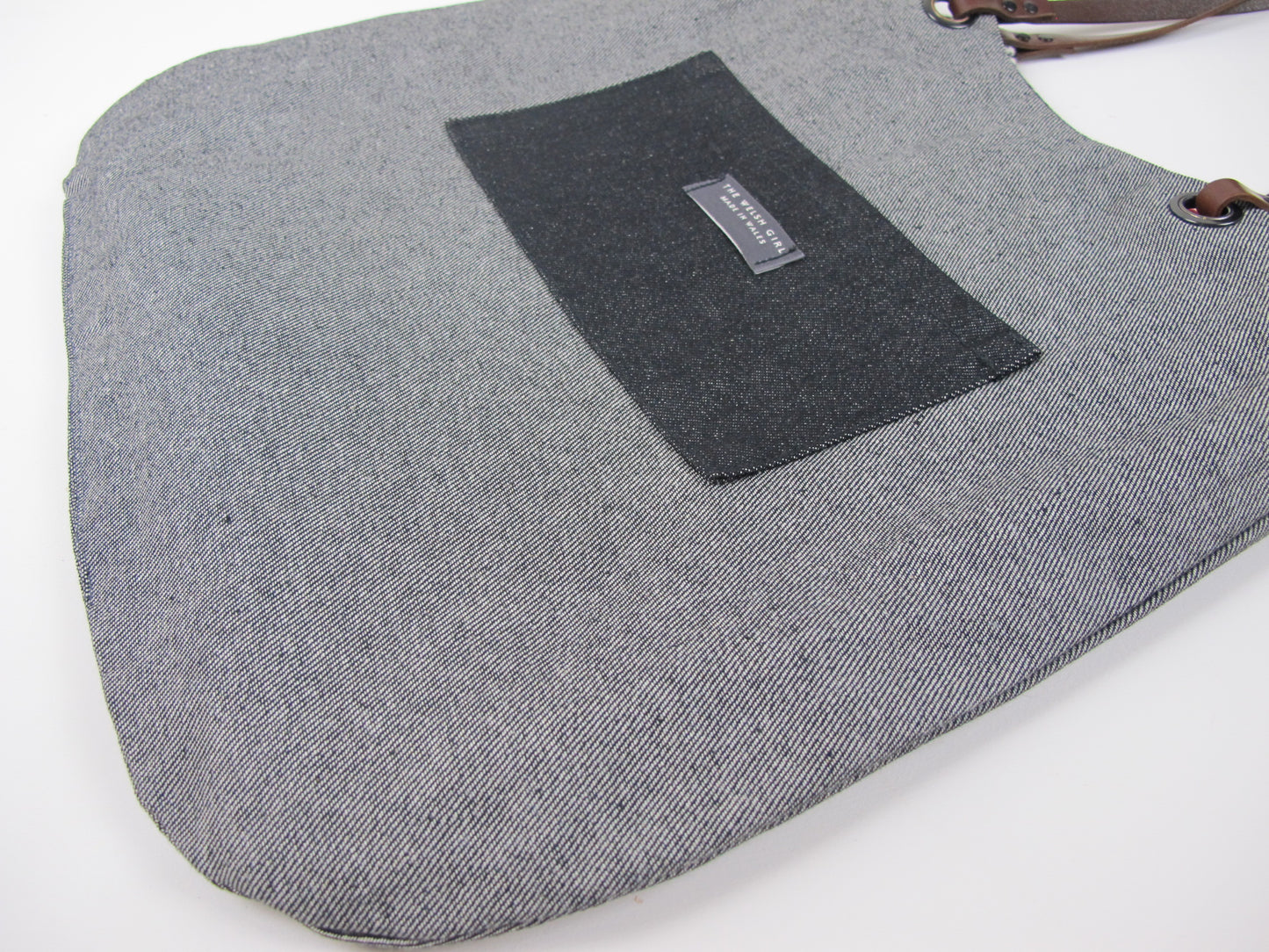 Heritage Tote Bag - black & silver grey stripe