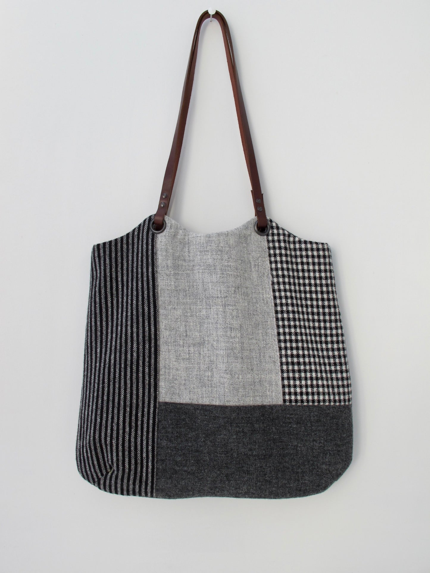 Blockwork Tote Bag - grey block III