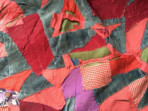 Nan's patchwork cushion circa 1940's