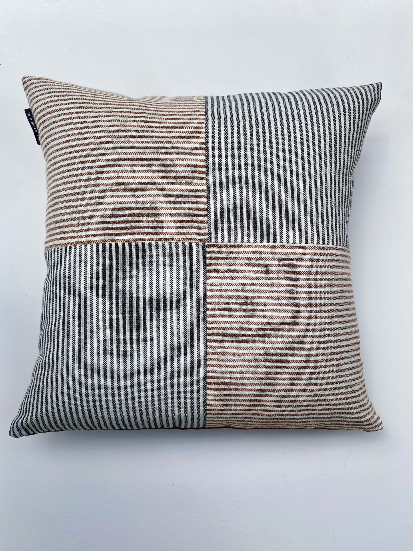 Toffee, Stripe & Dark Indigo Stripe Blockwork