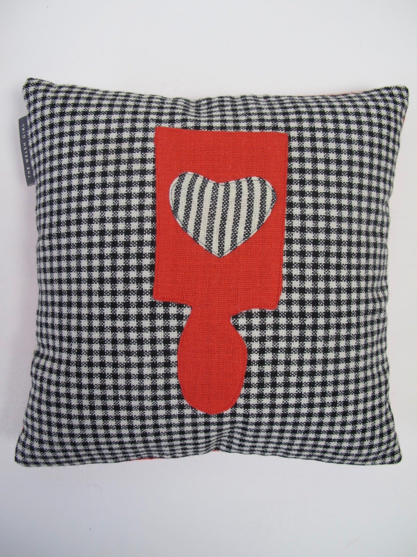 Patchwork Lovespoon Cushion - check