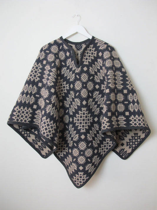 Graphite & Camel - Adult Poncho