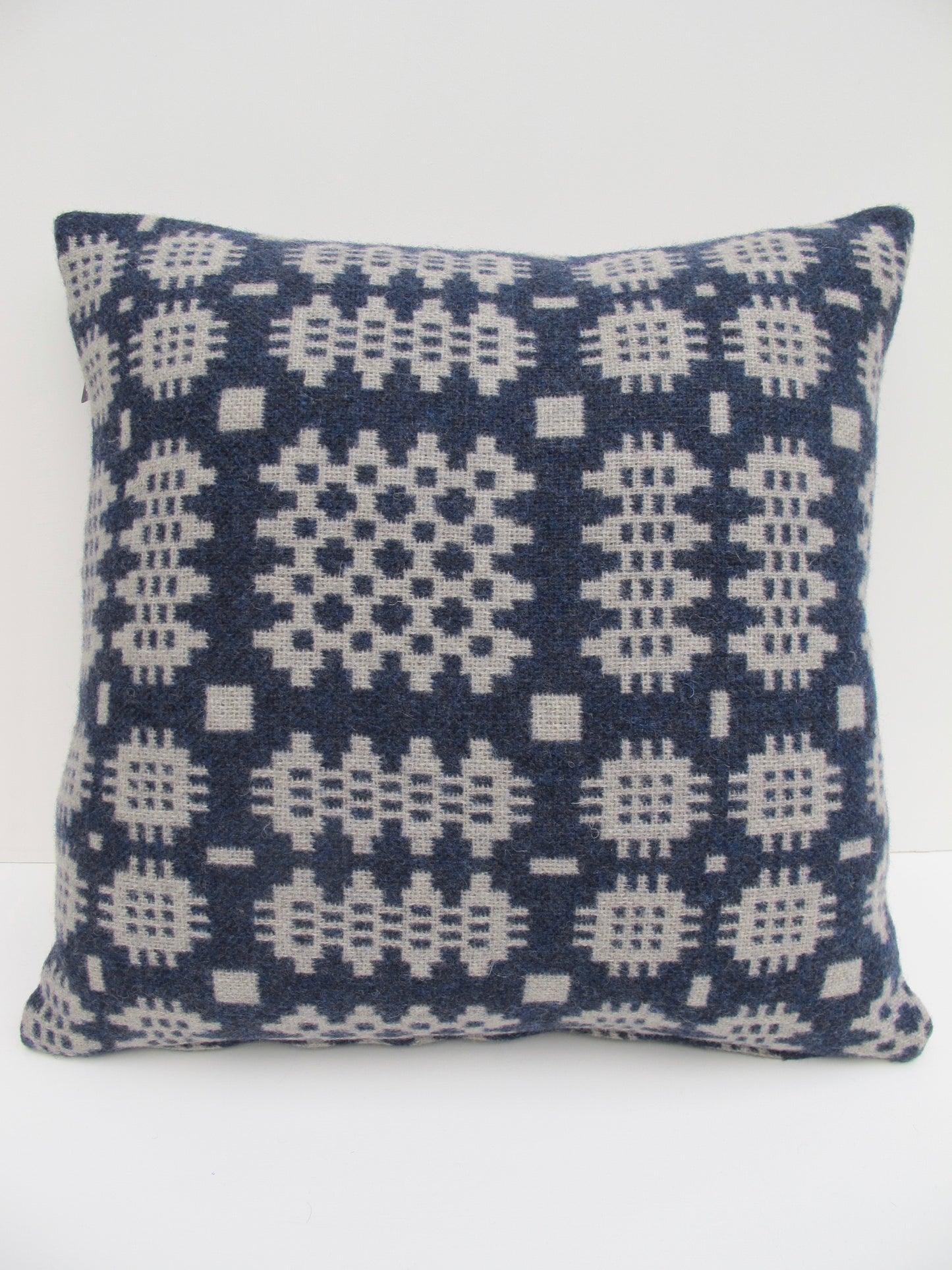 Indigo Blue & Stone Grey Cushion - 18"