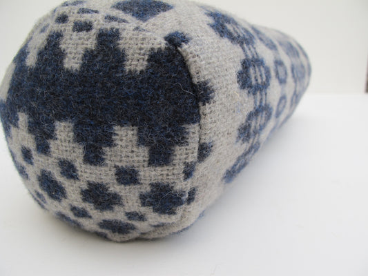 Indigo Blue & Stone Grey II Bolster Cushion