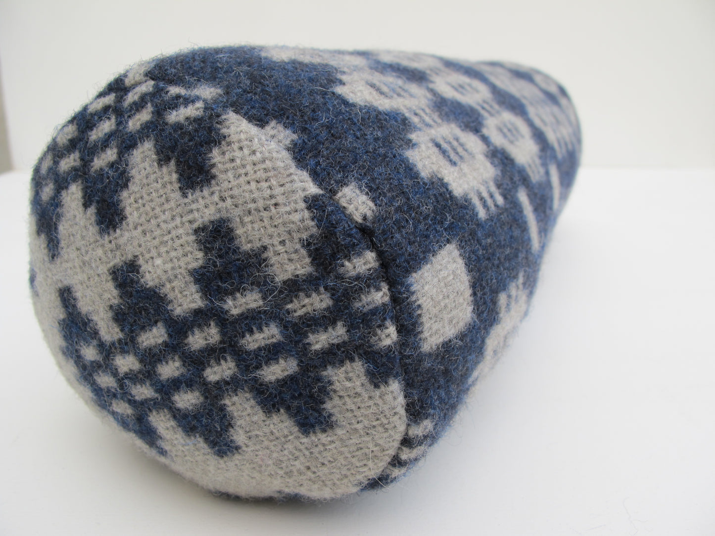 Indigo Blue & Stone Grey I Bolster Cushion