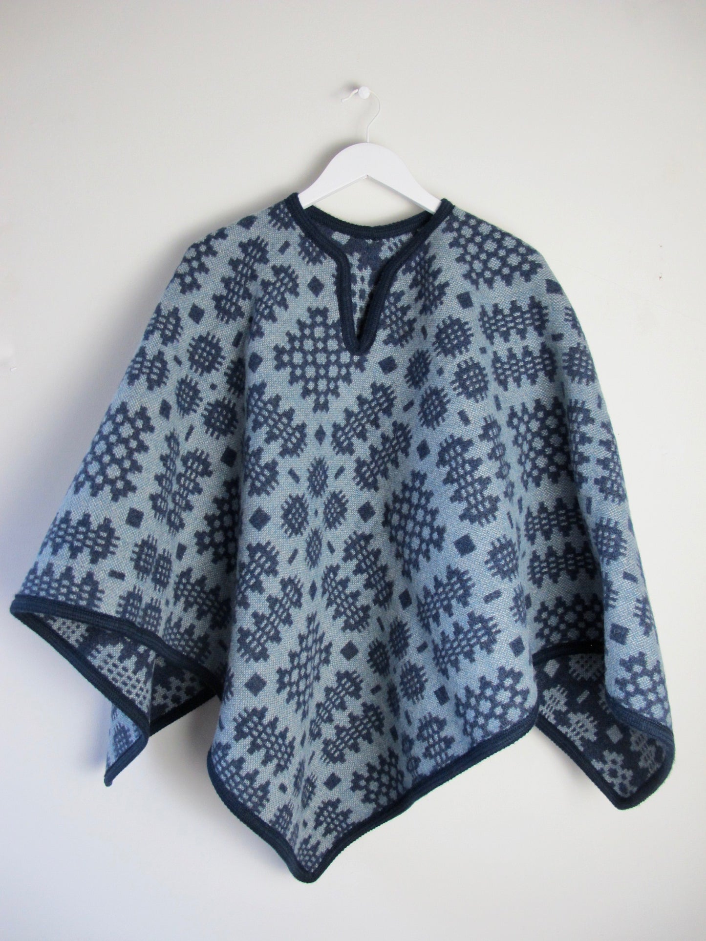 Indigo Blue & Aqua - Adult Poncho