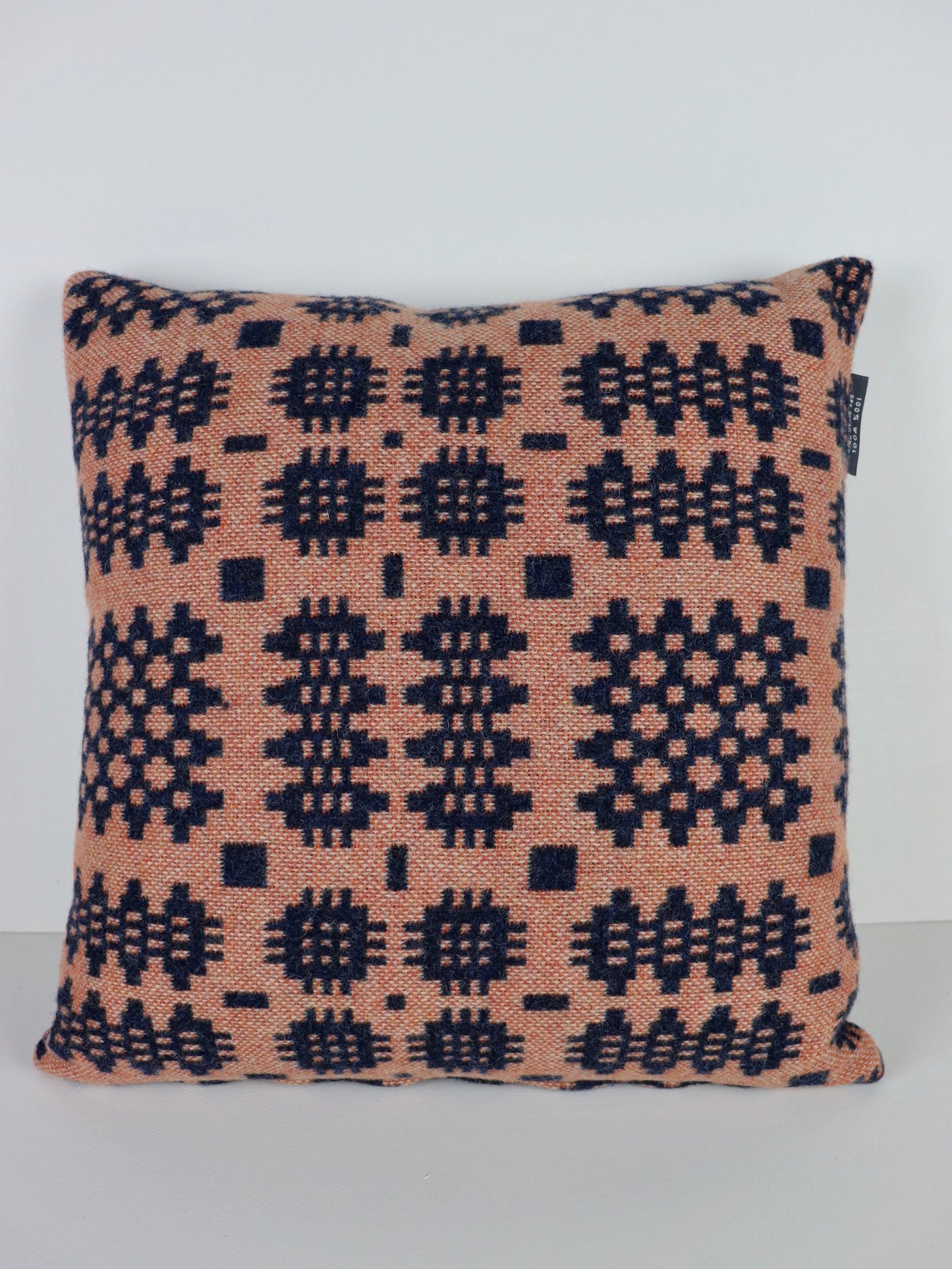 Indigo & Tangerine Tapestry Cushion - 18"