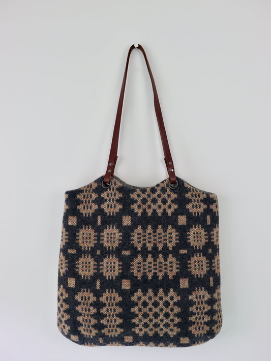 Tapestry Tote - Coal & Toffee I