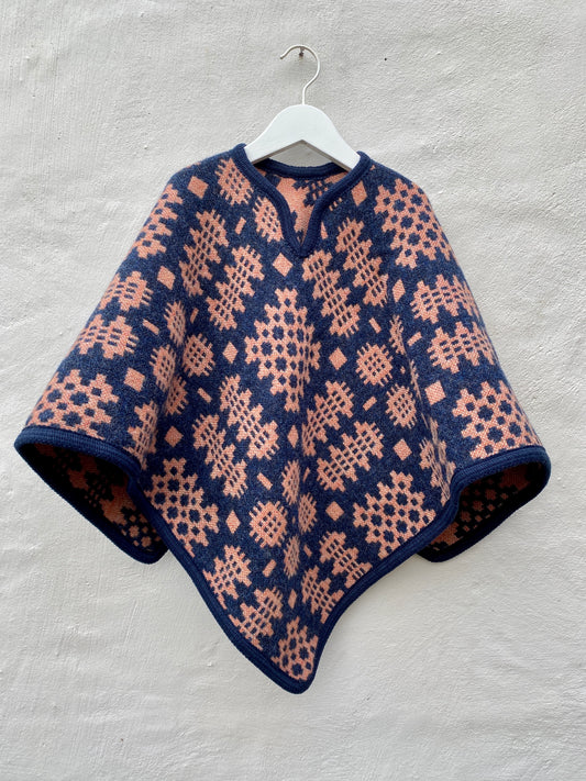 Indigo & Tangerine - Child Poncho