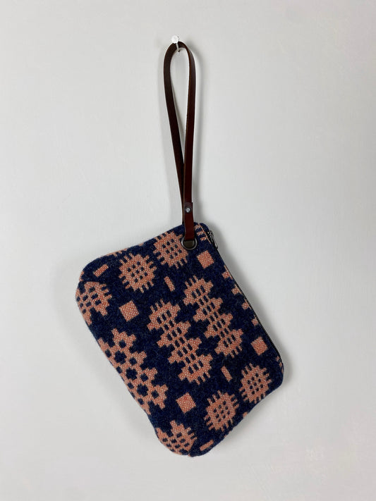 Indigo & Tangerine I Wristlet Bag