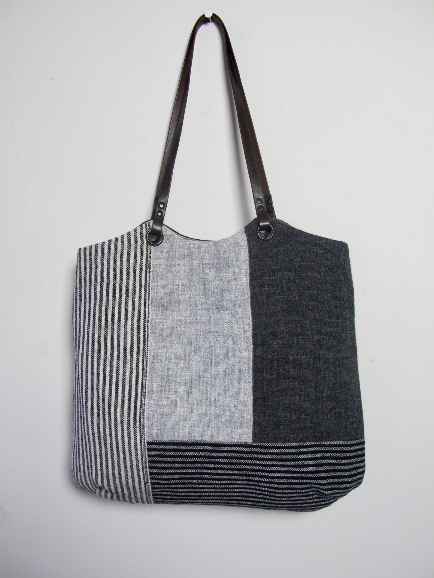 Blockwork Tote Bag - grey block I