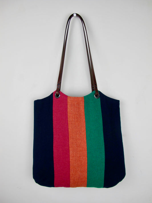 Patchwork Tote Bag - old school navy IV