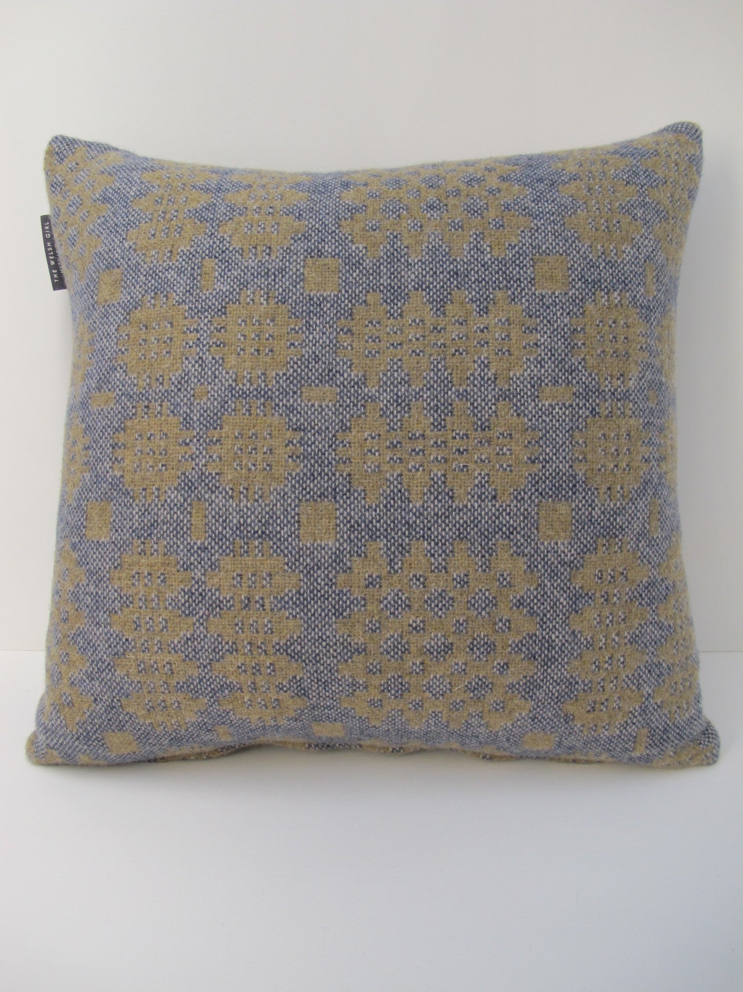 Sand and Denim Tapestry Cushion - 18"