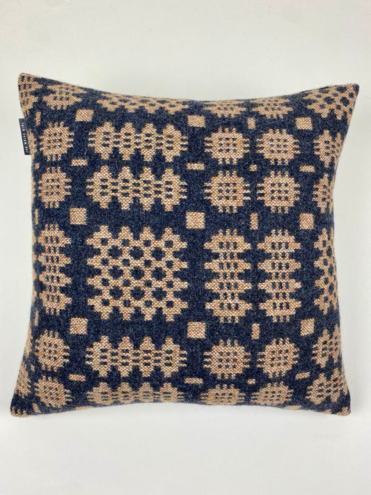 Coal & Toffee Tapestry Cushion - 18"