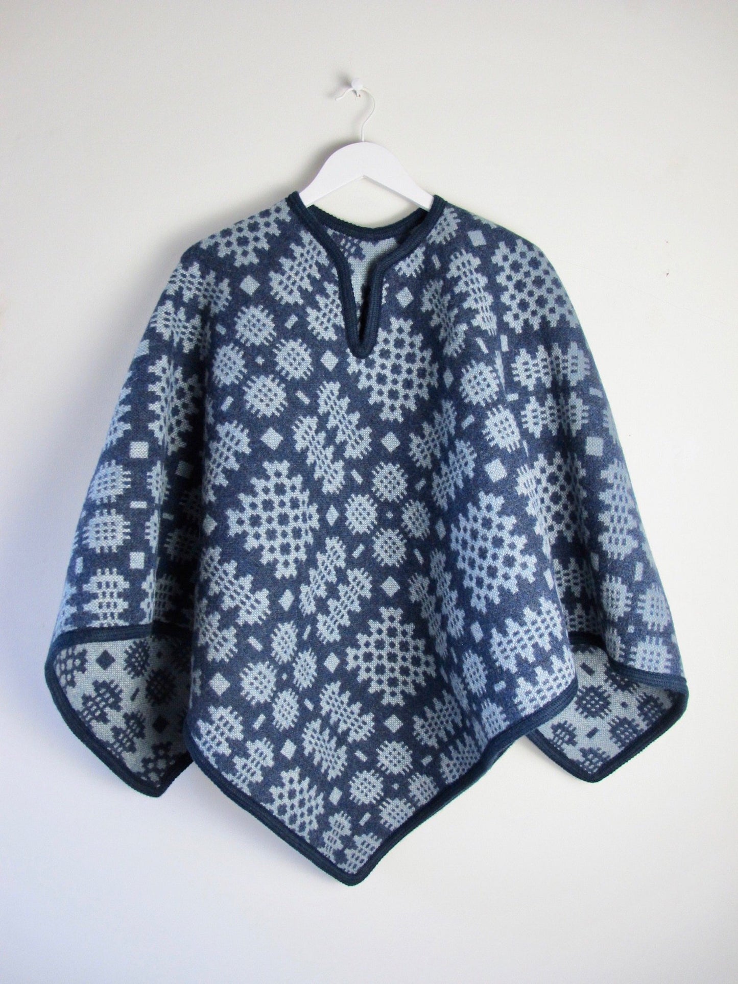 Indigo Blue & Aqua - Adult Poncho