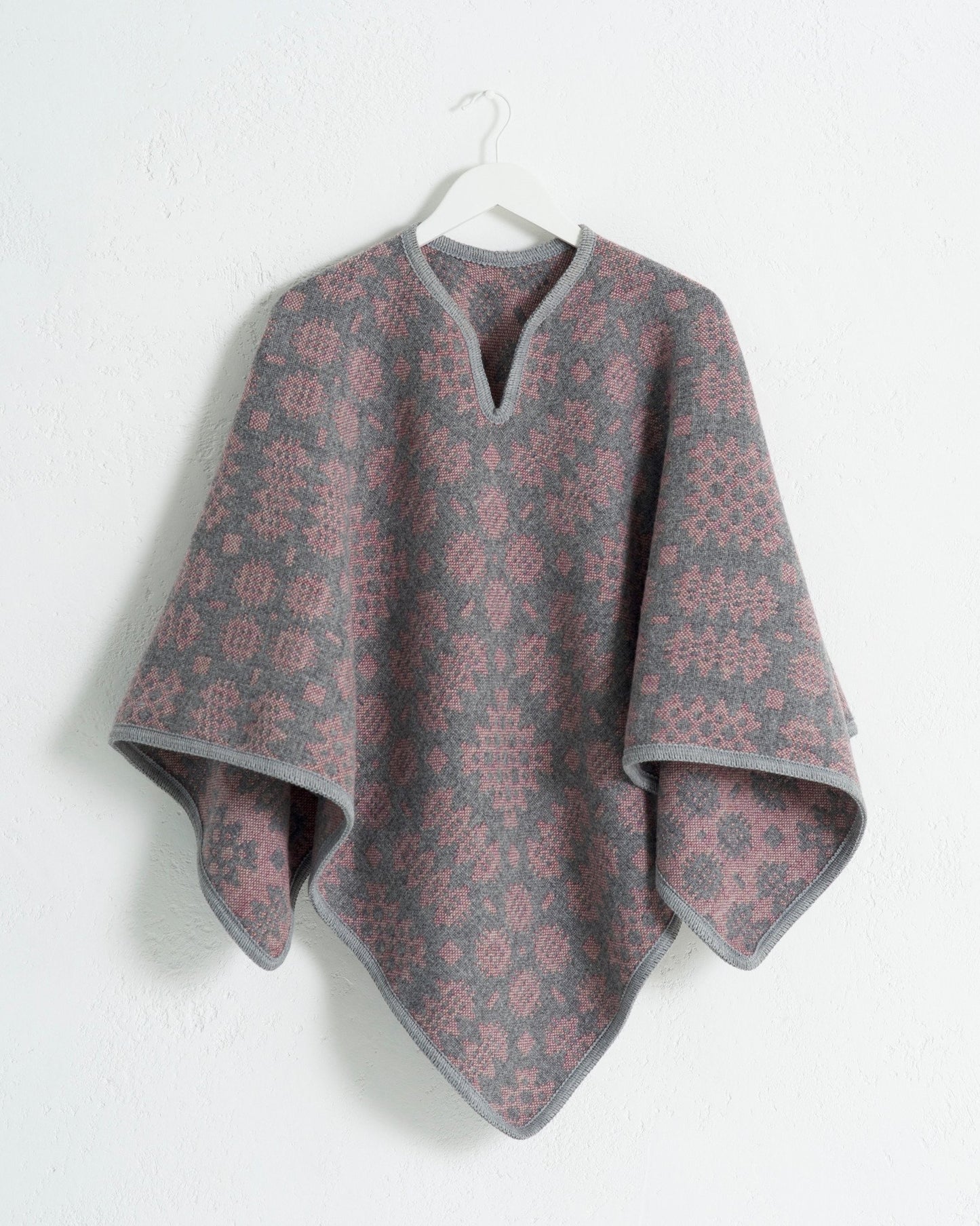 Vintage Berry & Grey - Adult Poncho